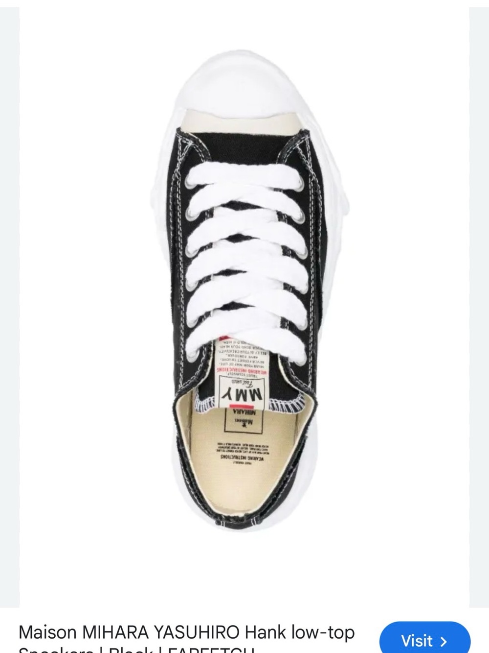 Miharayasuhiro Black and White Low-Top Sneakers